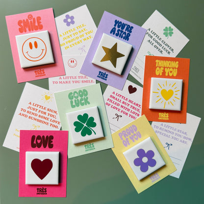 Mini Wens Tegeltje - Set van 6