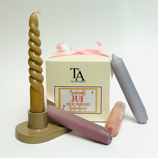 Kleine Gift Set – Bedankt Juf (stel zelf de kleuren samen)