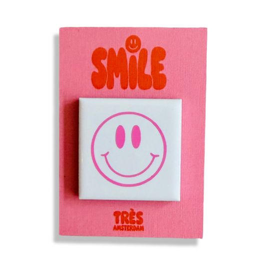 Mini Wens Tegeltje - Smile (Roze)