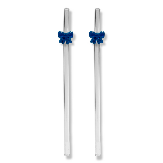 Bow Straws Set van 2 - Breeze Blue