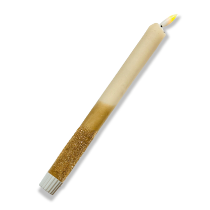 LED Dinerkaars Glitter - Goud/ Beige