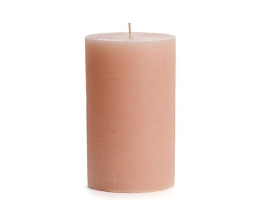 Rustieke Stomp Kaars - Roze - L (10x18cm)