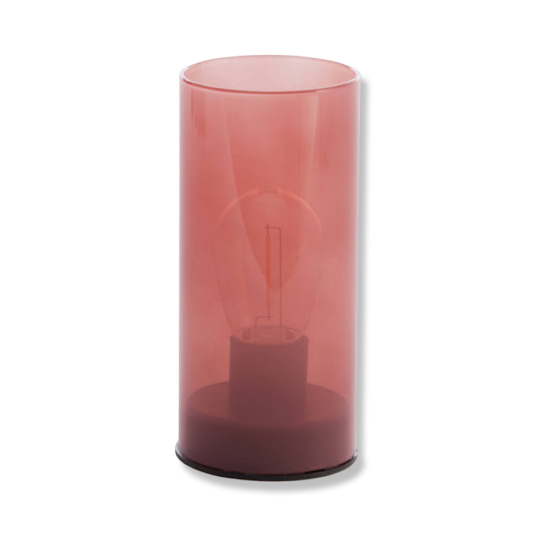 Tafellamp LED Glas - Oud Roze - L