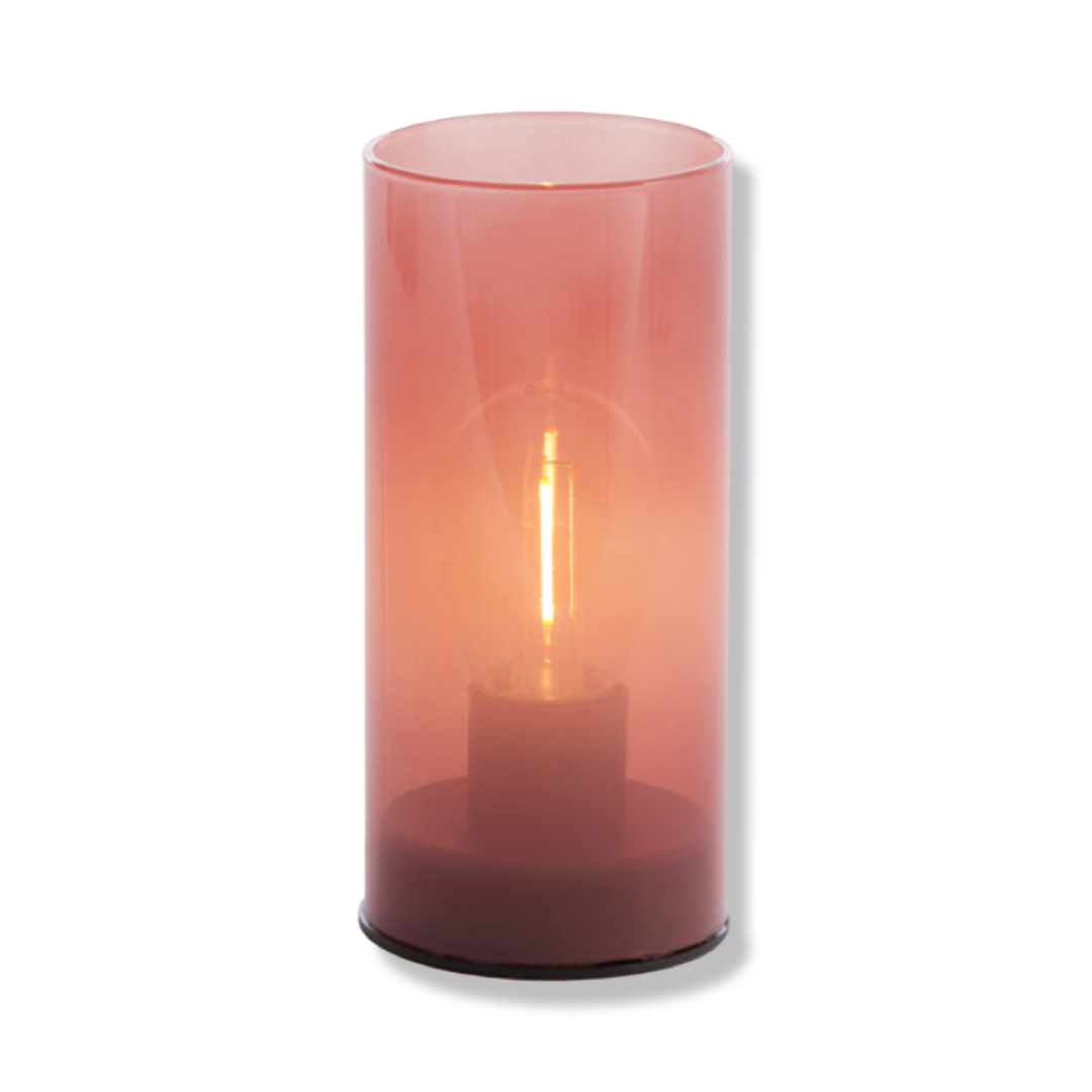 Tafellamp LED Glas - Oud Roze - L