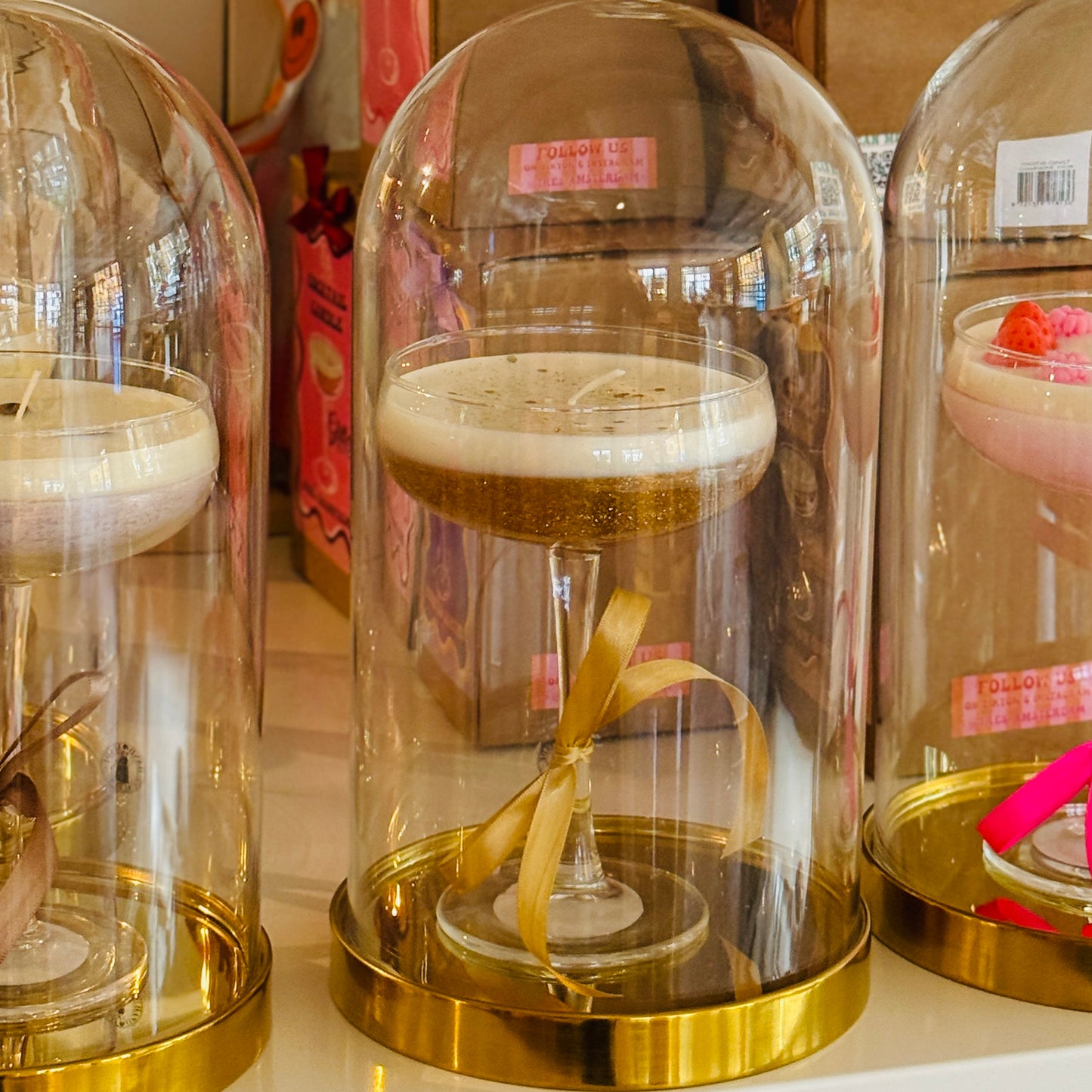 Cocktail Kaars - Champagne Coupe - Glitter Edition