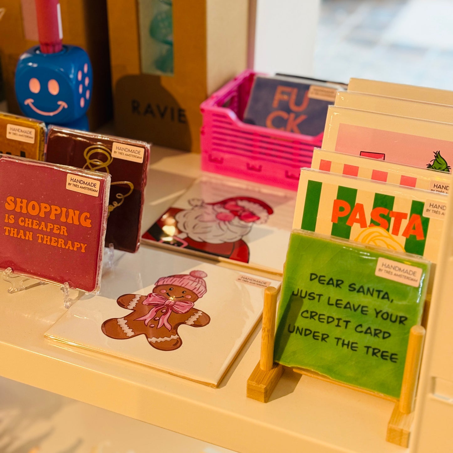 Tegeltje - Cool Santa