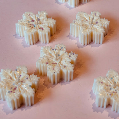 Kerst Kaars - Glitter Sneeuwvlok