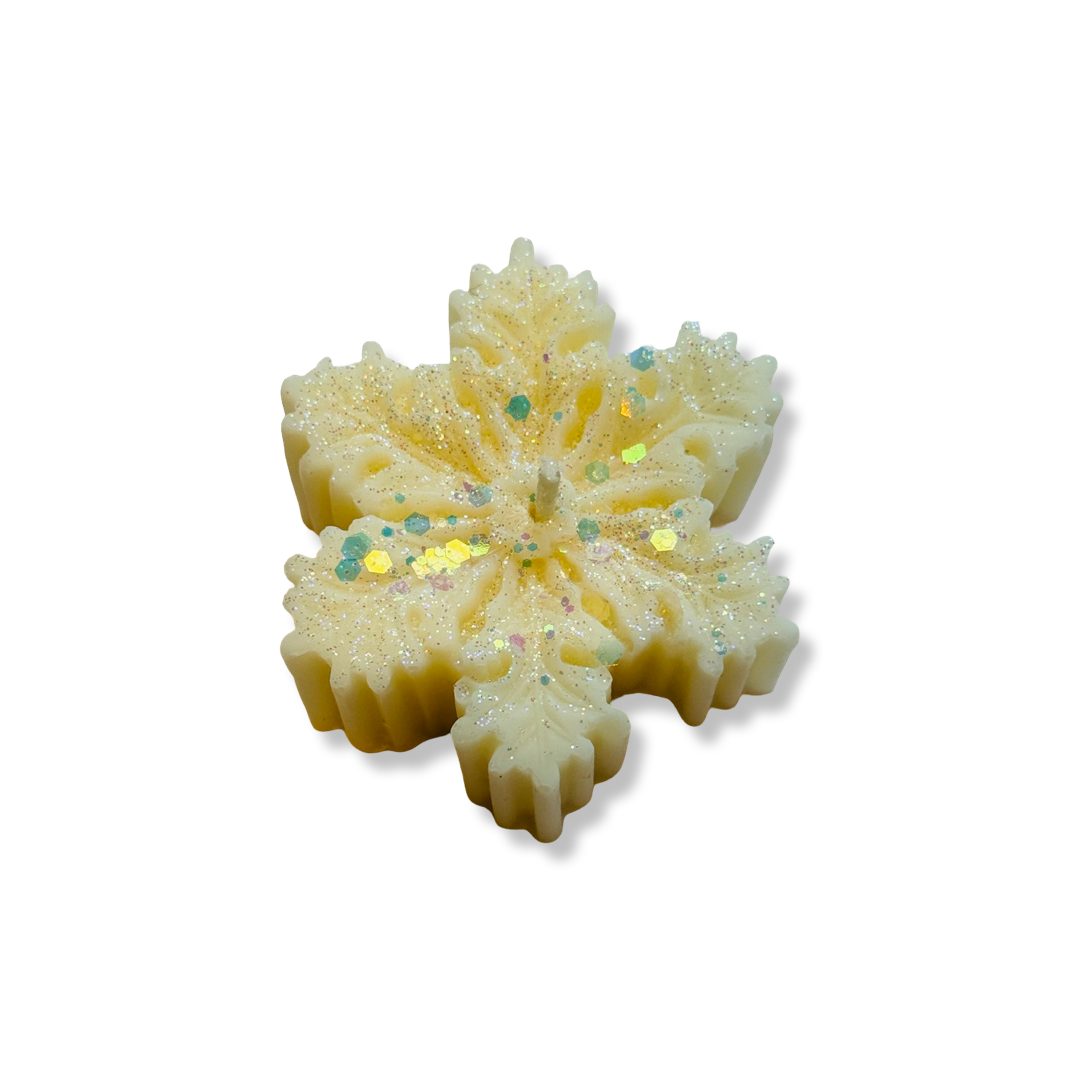 Kerst Kaars - Glitter Sneeuwvlok