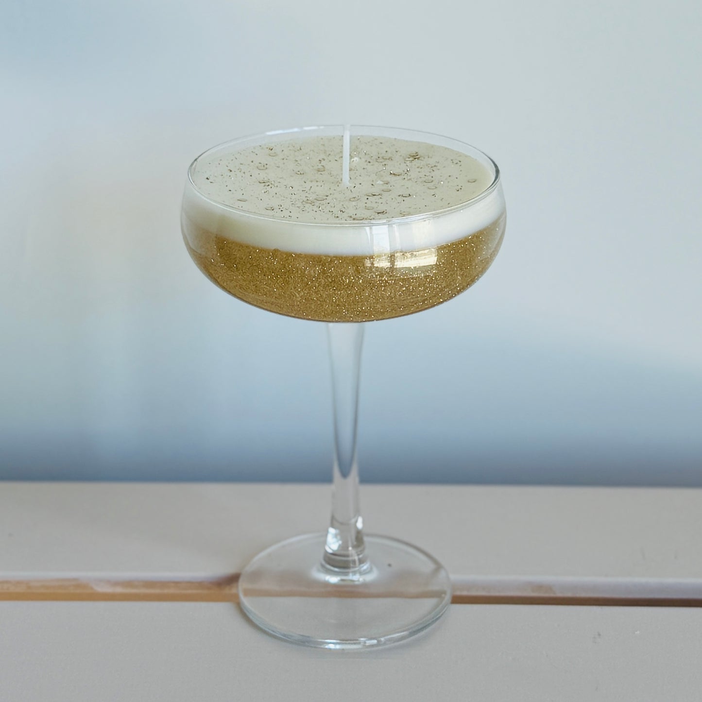 Cocktail Kaars - Champagne Coupe - Glitter Edition