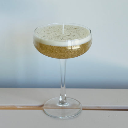Cocktail Kaars - Champagne Coupe - Glitter Edition