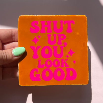 Tegeltje - Oranje (Kies Zelf de Opdruk)