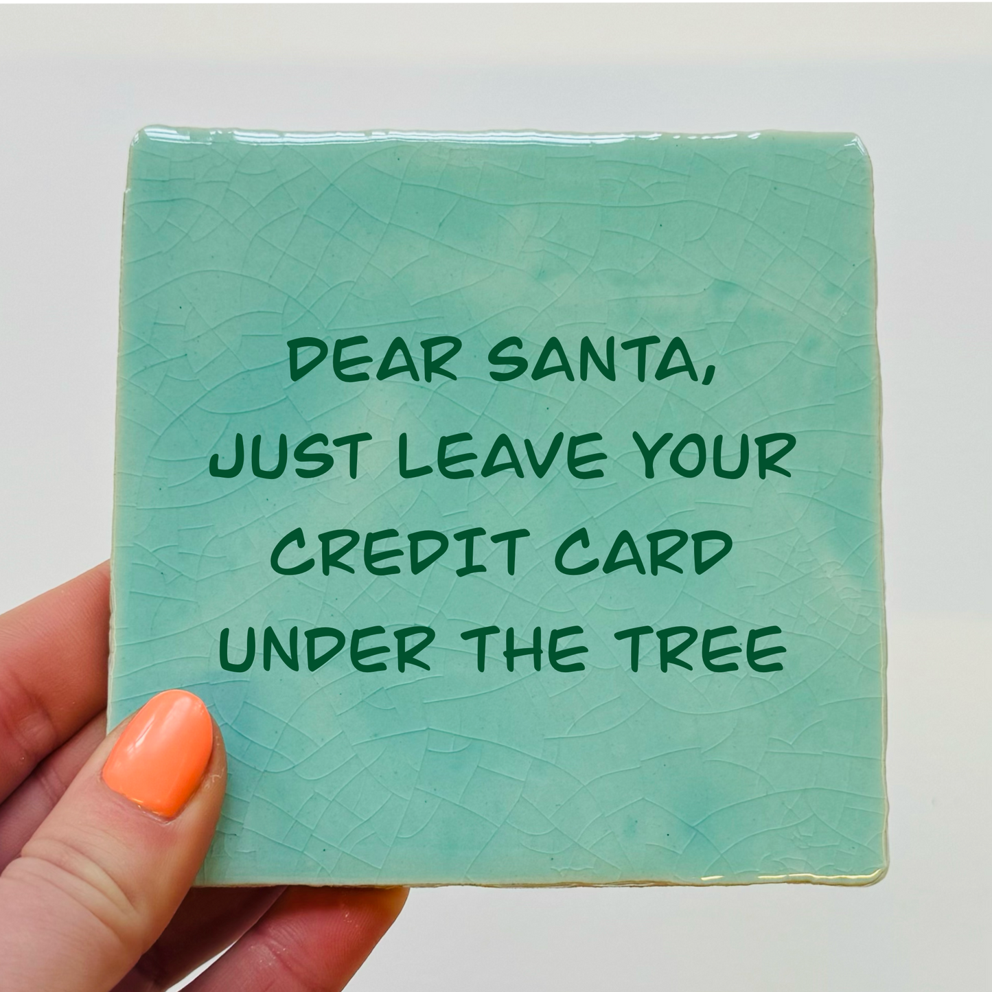 Tegeltje - Turquoise (Kies Zelf de Opdruk)