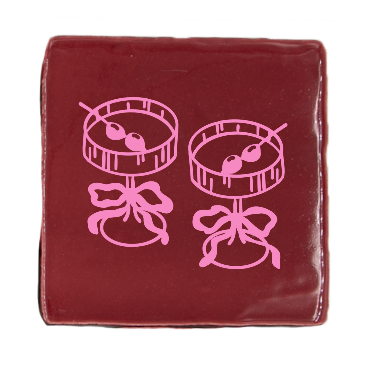 Tegeltje - Bordeaux Rood (Kies Zelf de Opdruk)