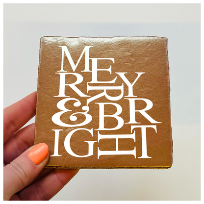 Tegeltje - Metallic Koper/ Goud (Kies Zelf de Opdruk)