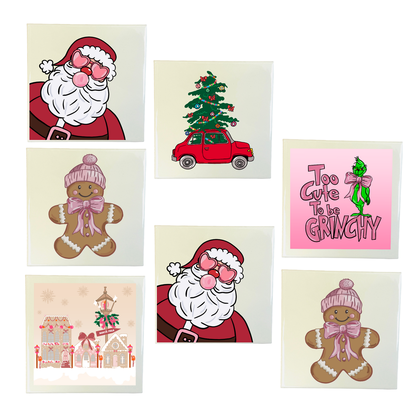 Tegeltje - Cool Santa