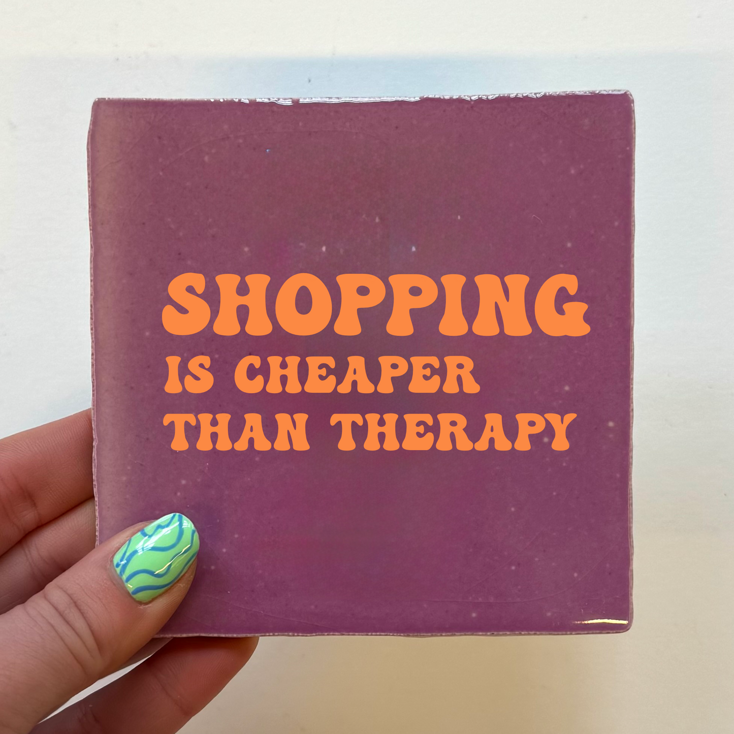 Tegeltje - Lila (Kies Zelf de Opdruk)