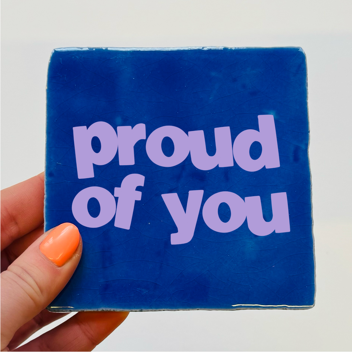 Tegeltje - Donker Blauw (Kies Zelf de Opdruk)